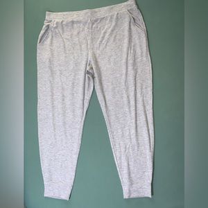 Express Waffle-Knit Pajama Joggers Gray Men XL